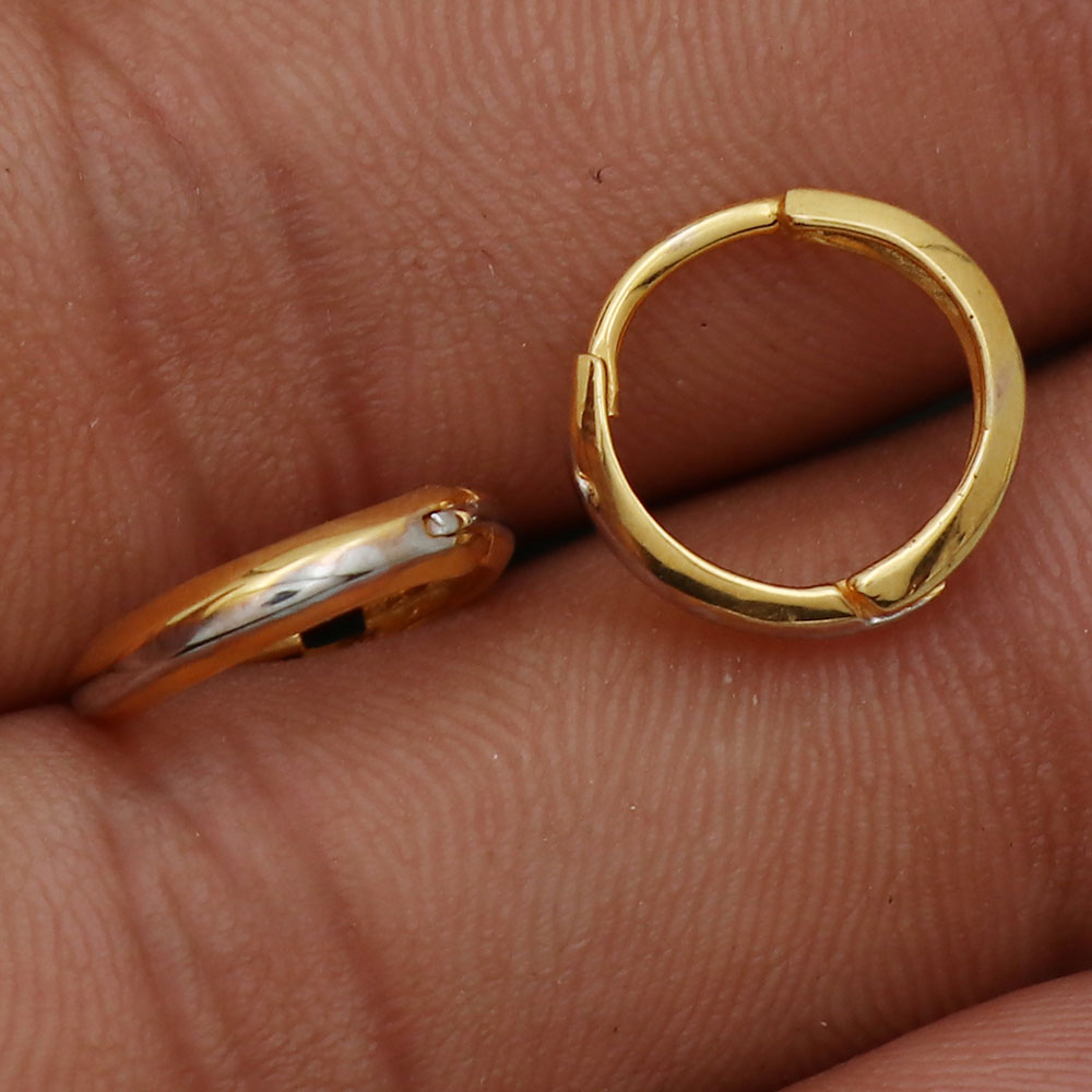 20 Karat Siegel-Gold 1,2 cm Creolen für Mädchen Glücksbringer Schmuck