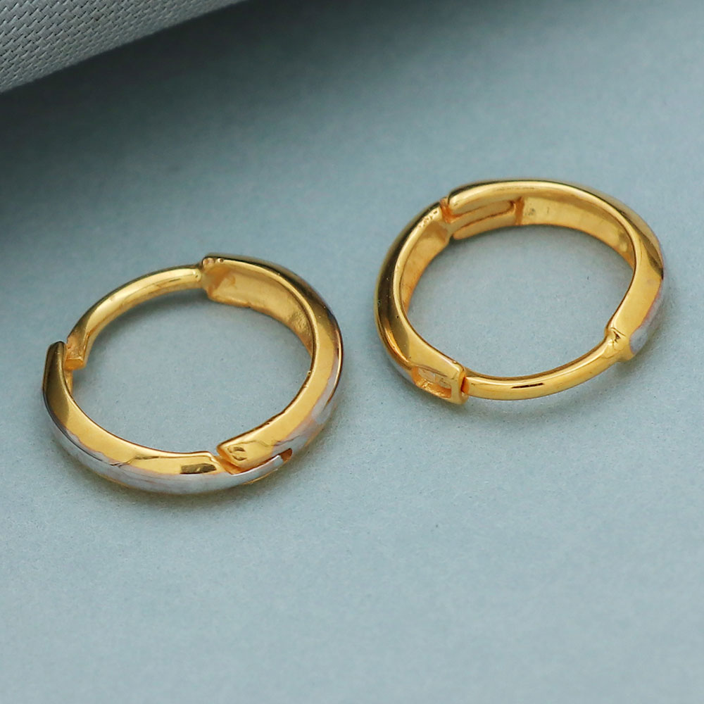 20 Karat Siegel-Gold 1,2 cm Creolen für Mädchen Glücksbringer Schmuck