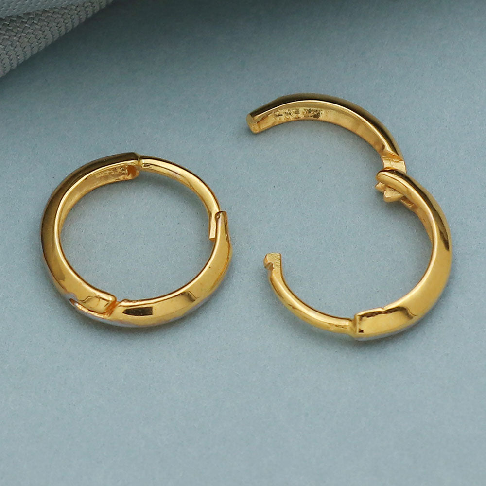 20 Karat Siegel-Gold 1,2 cm Creolen für Mädchen Glücksbringer Schmuck