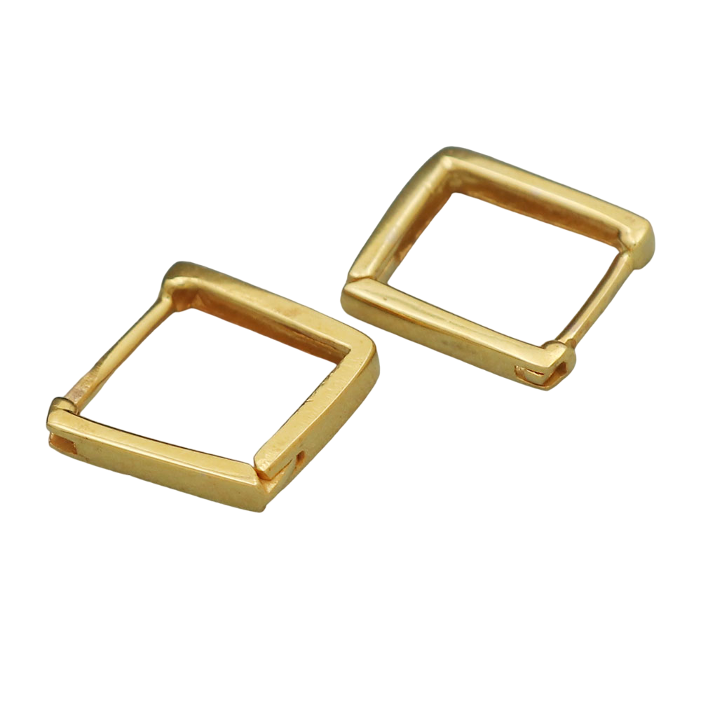 Creolen aus 20 Karat Gold mit Aufdruck, 1,2 cm, für Damen, Abschiedsgeschenk, Schmuck