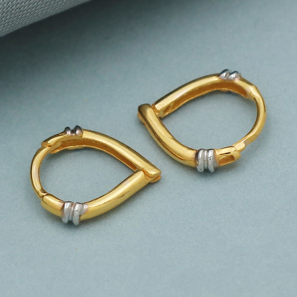 20k stamp true gold 1.4 cm hoop earring for sister hanukkah gift jewelry