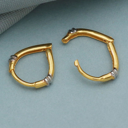 20k stamp true gold 1.4 cm hoop earring for sister hanukkah gift jewelry