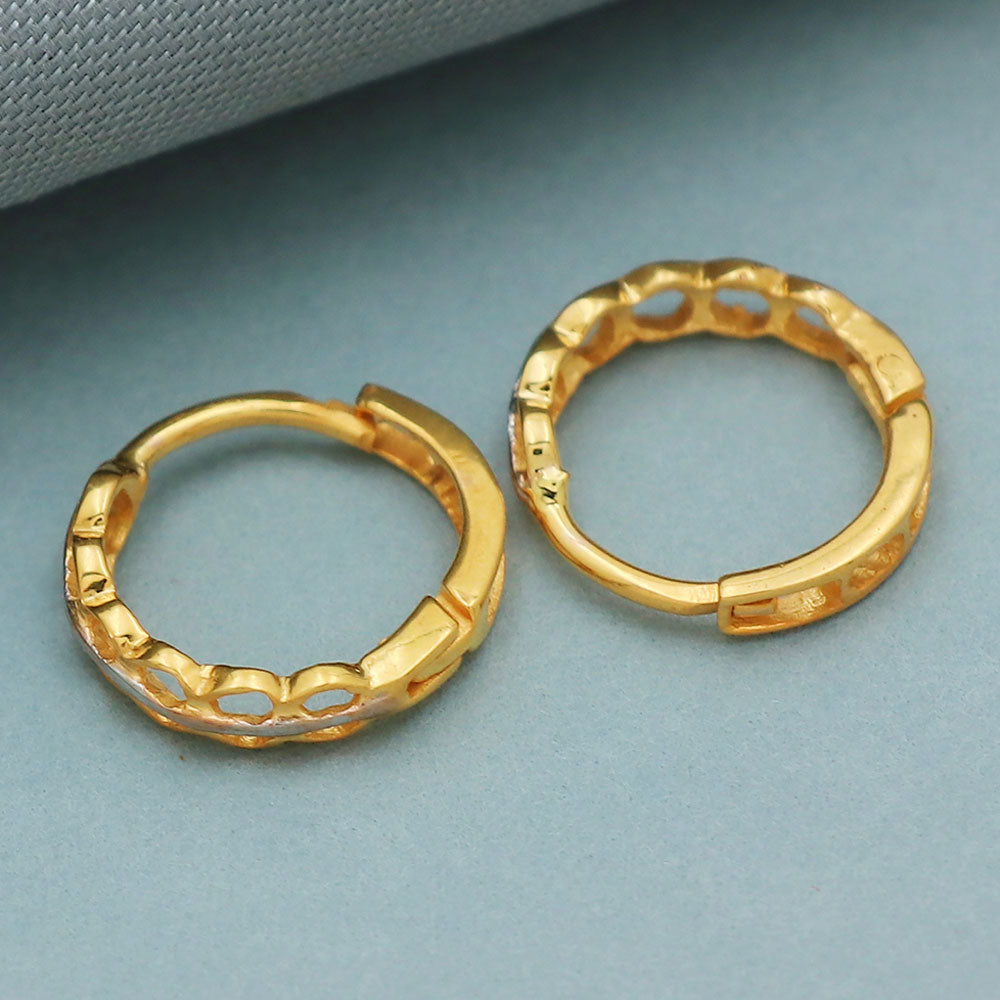 bis 833 seal solid gold 1.2 cm hoop earring for wife housewarming gift jewelry