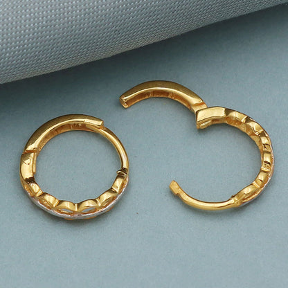 bis 833 seal solid gold 1.2 cm hoop earring for wife housewarming gift jewelry