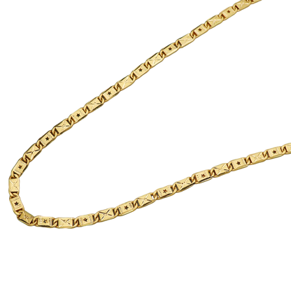 Cadena de collar de oro de 22 quilates con sello distintivo de 20,5" para el día de la bisabuela, regalo de joyería para Martin King