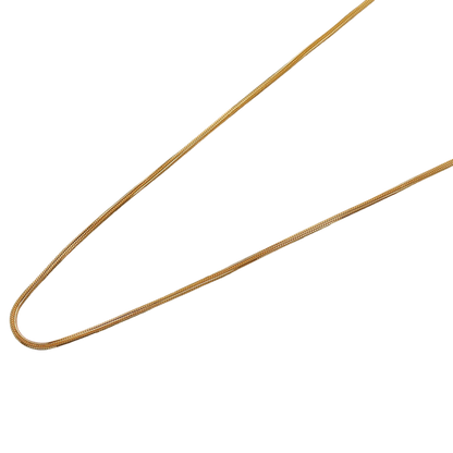 Collar de cadena de oro de 22 quilates con sello invisible de 24" para regalo de primo, esposa, día de los inocentes