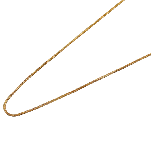 Collar de cadena de oro de 22 quilates con sello invisible de 24" para regalo de primo, esposa, día de los inocentes