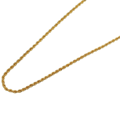 Collar de cadena de oro brillante de 22 quilates de 22,5" para abuela materna, regalo de joyería del cinco de mayo