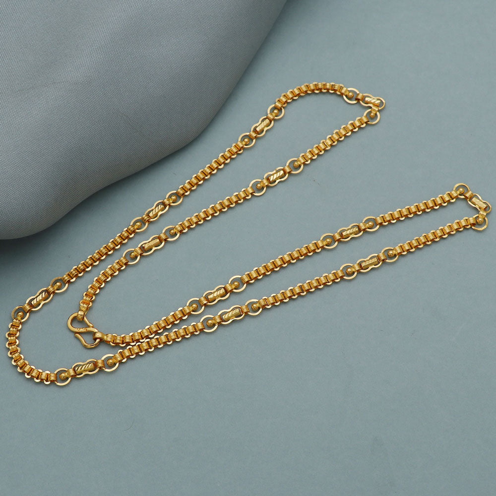 Bis 916 Druck einzigartige Gold 23 "Halskette Kette für Tochter Neujahr Geschenk Schmuck 