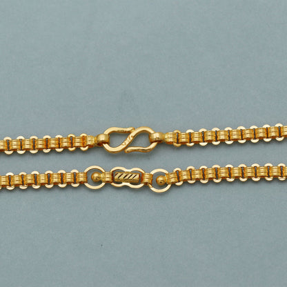 Bis 916 Druck einzigartige Gold 23 "Halskette Kette für Tochter Neujahr Geschenk Schmuck 