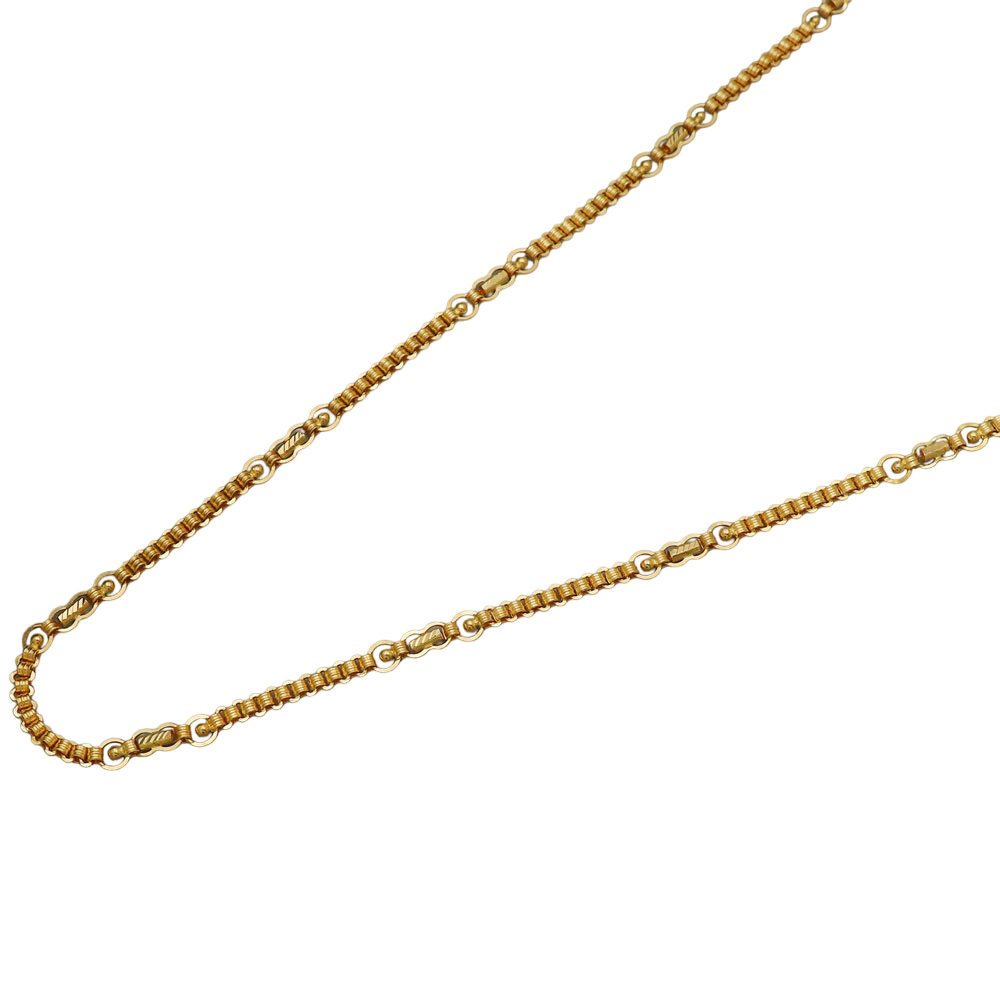 Bis 916 Druck einzigartige Gold 23 "Halskette Kette für Tochter Neujahr Geschenk Schmuck 