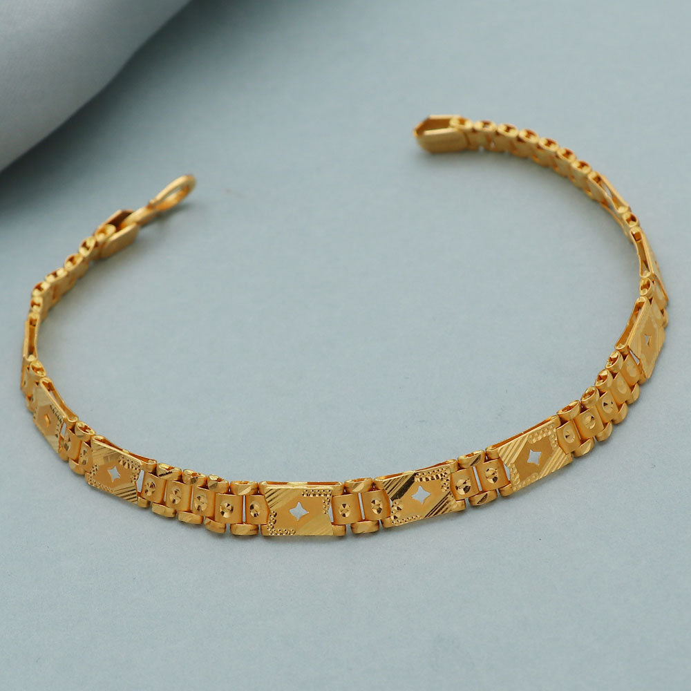 22k print solid gold 21 cm bracelet for half daughter columbus day gift jewelry