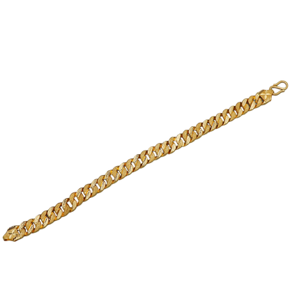 Pulsera de oro indio con sello distintivo bis 916 de 20,3 cm para nuera, regalo del día del presidente, joyería 