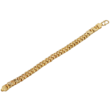 Pulsera de oro genuino de 22 quilates con sello distintivo de 20,1 cm para regalo de cumpleaños de bebé 