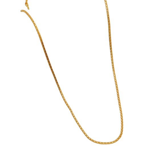 22 Karat Gold mit Punze, 50,8 cm lange Halskette für die Ehefrau, Geschenk zum Präsidententag, Schmuck