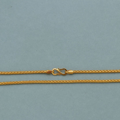 Cadena de collar de oro macizo de 20" con sello de 22 quilates para regalo de aniversario de mamá