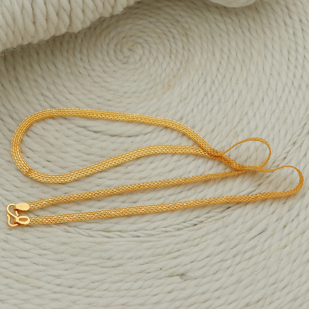 Cadena de collar de oro de 22 quilates con sello distintivo de 18" para damas, regalo de joyería para baby shower