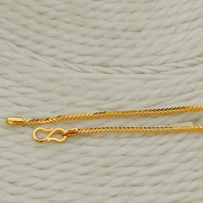 Collar con cadena de oro de 22 quilates con sello distintivo de 18" para hermanastra, regalo de joyería para el Año Nuevo chino