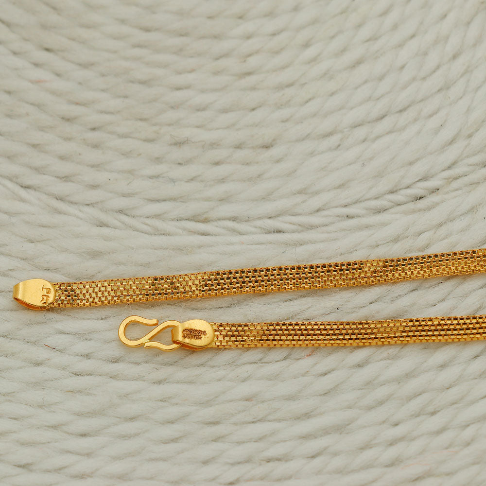 Cadena de collar de oro de 20" con sello de 22 quilates, el mejor regalo de felicitaciones para sobrina, joyería