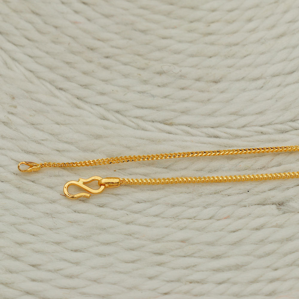 Cadena de oro de 22 quilates con sello distintivo de 18" para collar de bisnieta, regalo de joyería para Eid al-Fitr