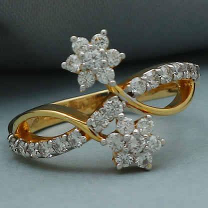 22 carat print dazzling gold 6.75 ring for maternal grandmother goodbye gift jewelry