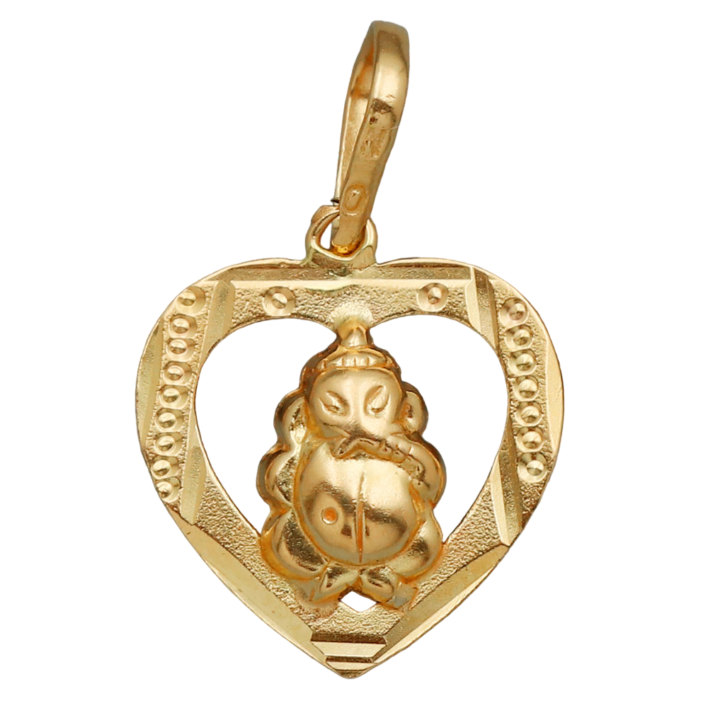 22cts print unique gold 2.3 cm pendant for aunts independence day gift jewelry