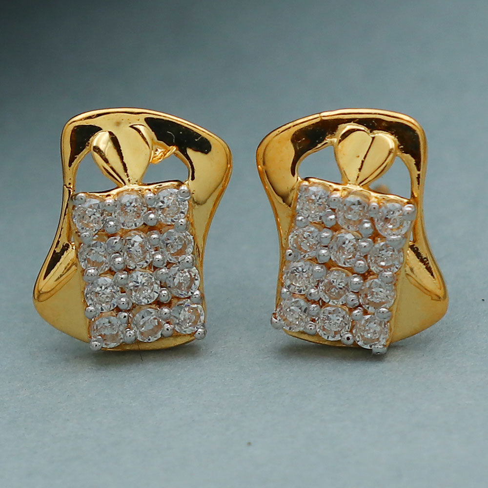 bis 916 seal real gold 1 cm stud earring for grand daughter mother day gift jewelry