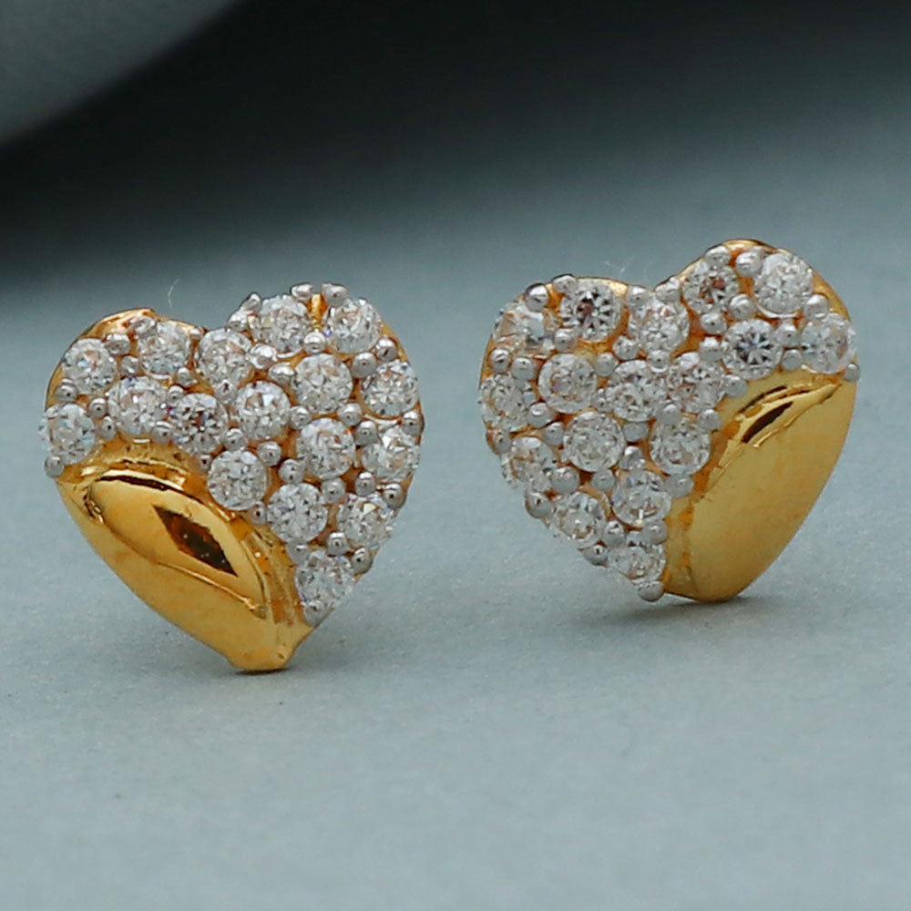 22cts hallmark indian gold 0.7 cm stud earring for step daughter new baby gift jewelry