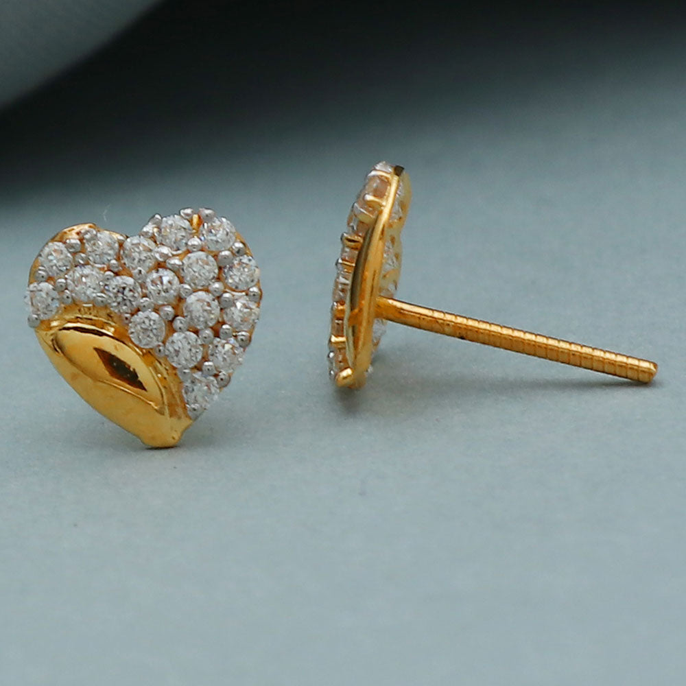 22cts hallmark indian gold 0.7 cm stud earring for step daughter new baby gift jewelry