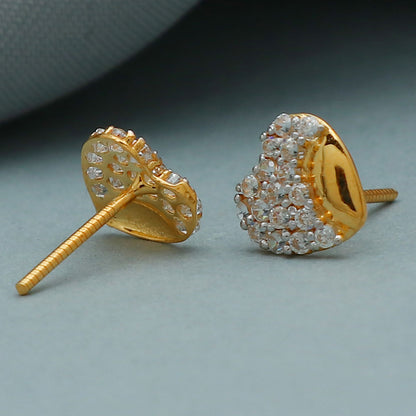 22cts hallmark indian gold 0.7 cm stud earring for step daughter new baby gift jewelry