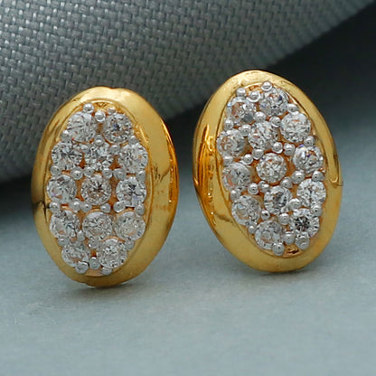 22 carat stamp dubai gold 0.9 cm stud earring for half daughter nurses day gift jewelry