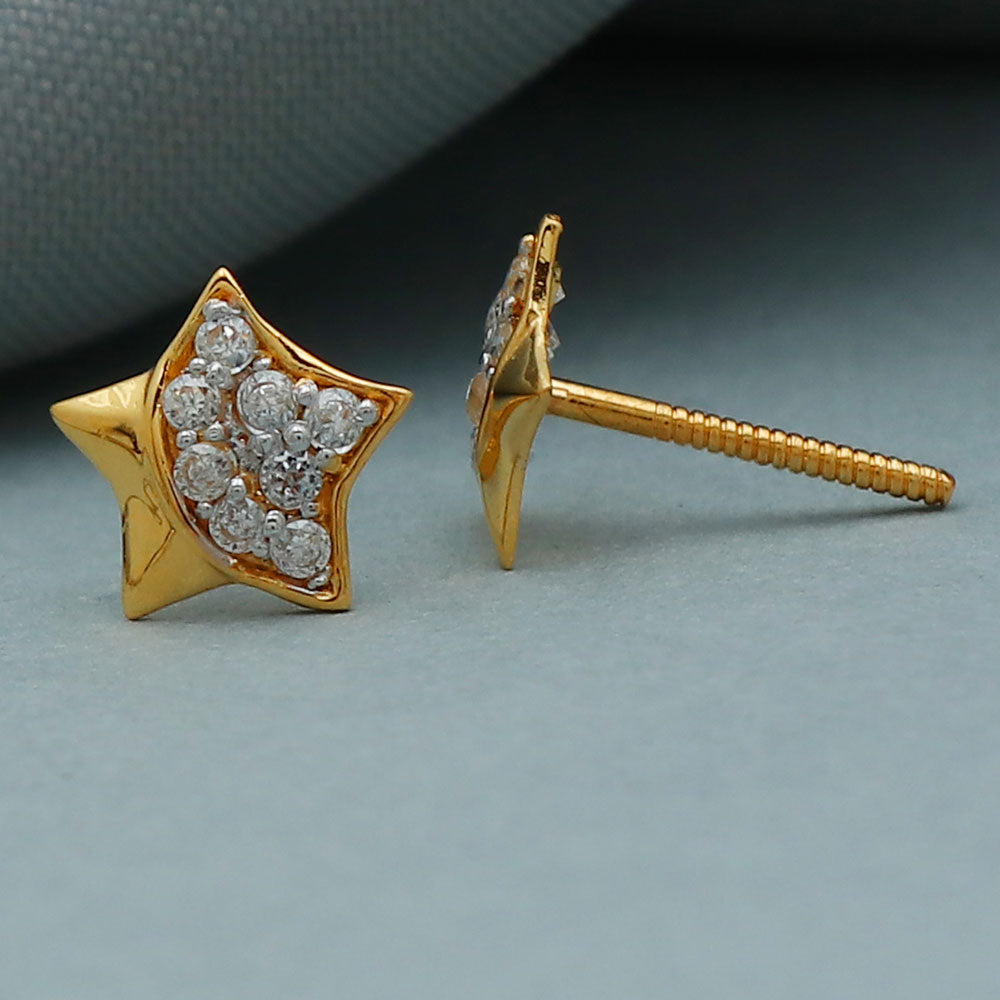 22 karat hallmark genuine gold 0.8 cm stud earring for sister in law thank you gift jewelry