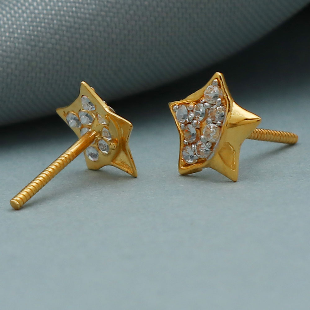 22 karat hallmark genuine gold 0.8 cm stud earring for sister in law thank you gift jewelry