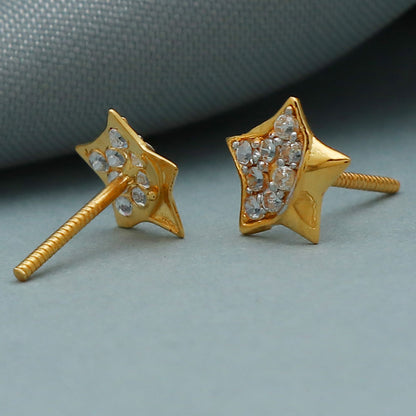 22 karat hallmark genuine gold 0.8 cm stud earring for sister in law thank you gift jewelry