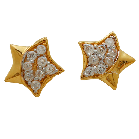 22 karat hallmark genuine gold 0.8 cm stud earring for sister in law thank you gift jewelry