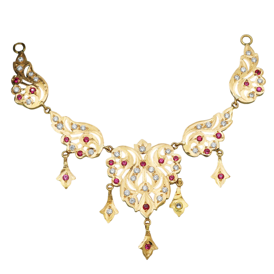 Collar magnífico de oro de 22 quilates con sello distintivo de 5,5" para el día de la suegra de la princesa de las hadas, joyería de regalo