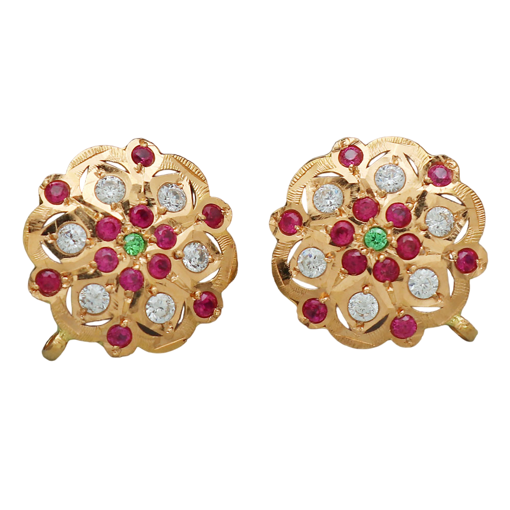 22 karat hallmark higher gold 1.6 cm stud earring for grand niece presidents day gift jewelry