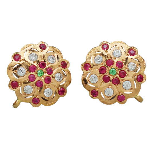 22 karat hallmark higher gold 1.6 cm stud earring for grand niece presidents day gift jewelry