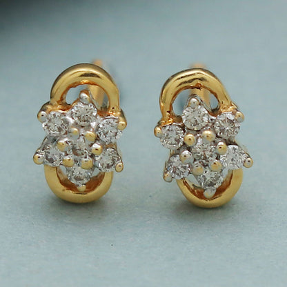 22 carat print dazzling gold 0.6 cm stud earring for cousin wife bridal shower gift jewelry