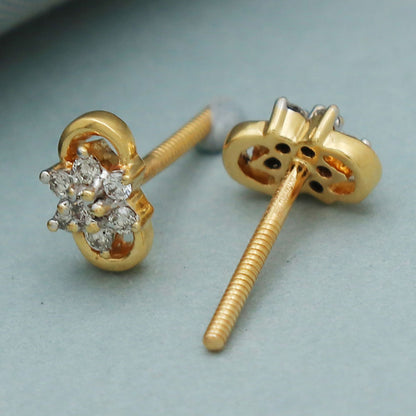 22 carat print dazzling gold 0.6 cm stud earring for cousin wife bridal shower gift jewelry