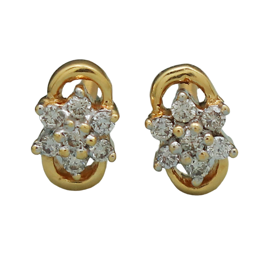 22 carat print dazzling gold 0.6 cm stud earring for cousin wife bridal shower gift jewelry