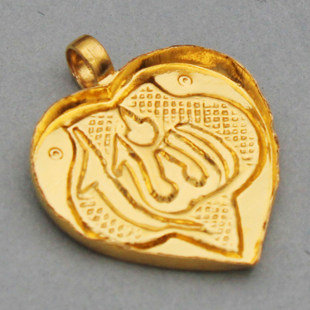 bis 916 stamp pure gold 1.8 cm pendant for hubby christmas gift jewelry