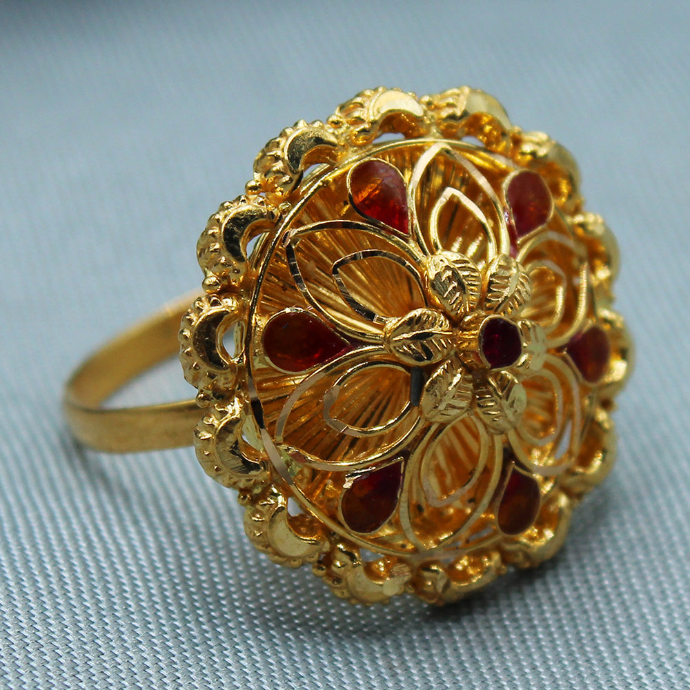 22cts stamp pure gold 6.75 ring for grand parents christmas day gift jewelry