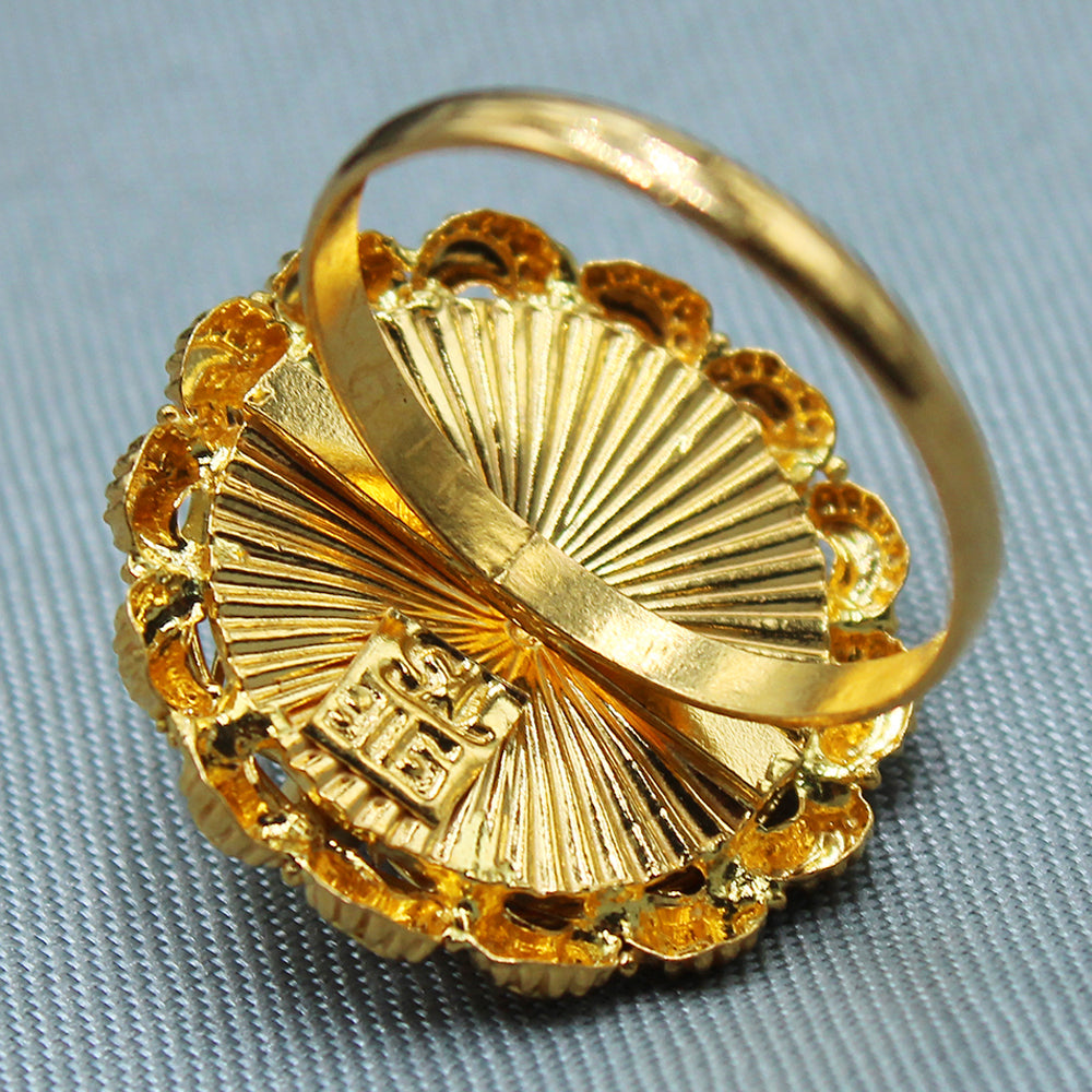 22cts stamp pure gold 6.75 ring for grand parents christmas day gift jewelry