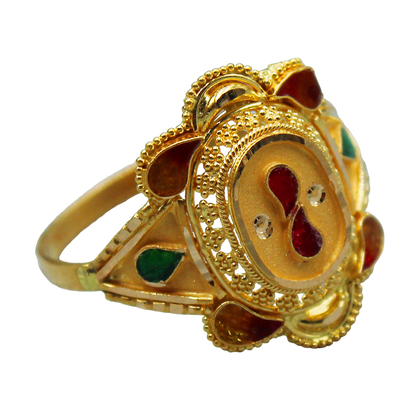 22k print ultimate gold 6.75 ring for sibling columbus day gift jewelry