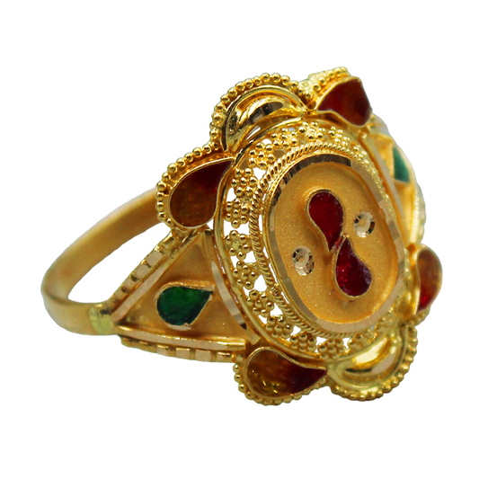 22k print ultimate gold 6.75 ring for sibling columbus day gift jewelry