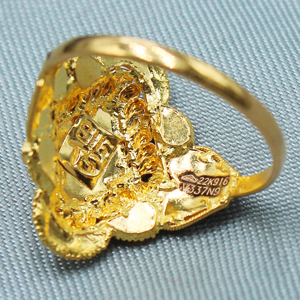 22 karat stamp true gold 7.5 ring for boss wedding gift jewelry