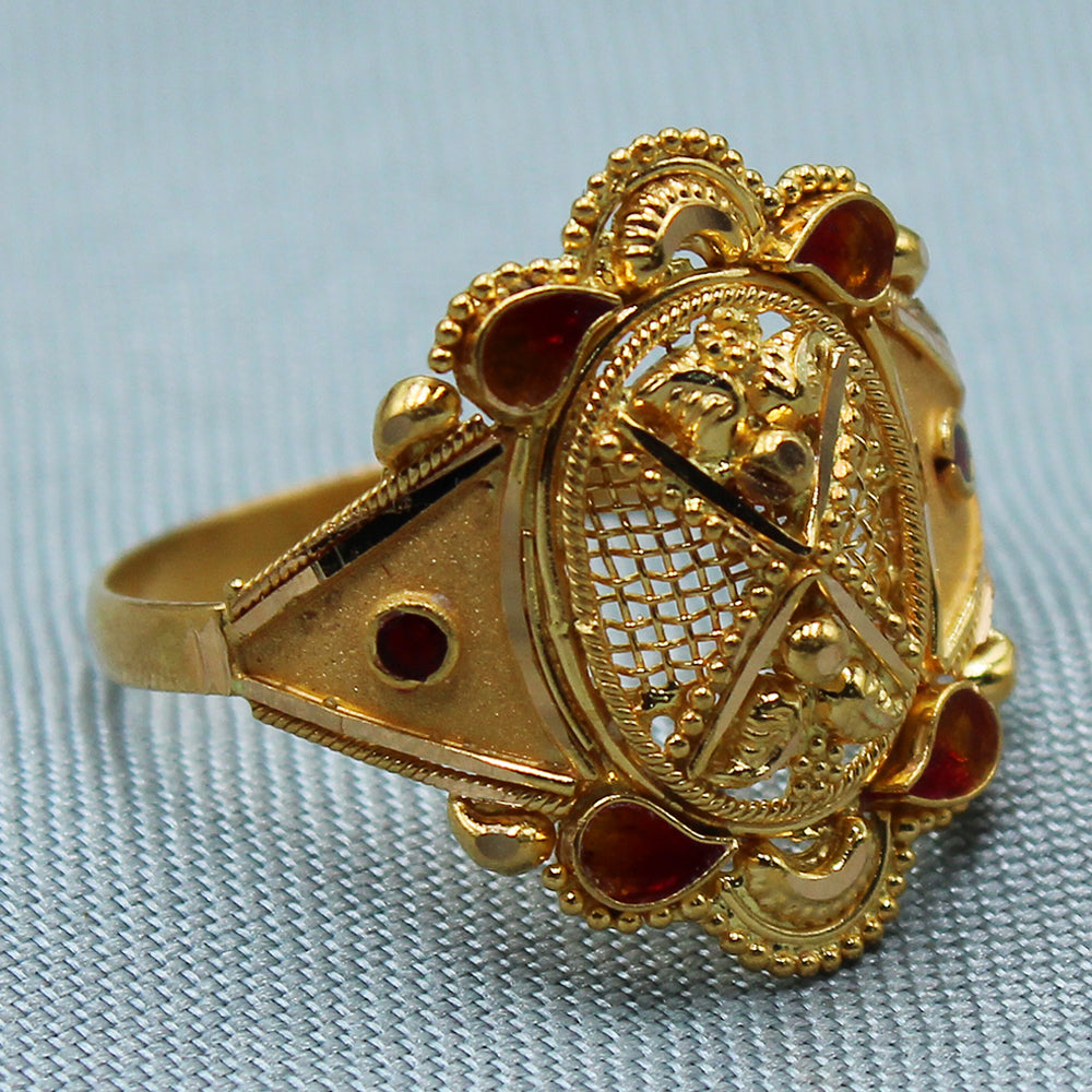 22cts seal solid gold 6.5 ring for cousin anniversary gift jewelry