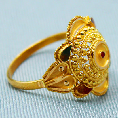 22 karat print stunning gold 6.25 ring for princess diwali gift jewelry