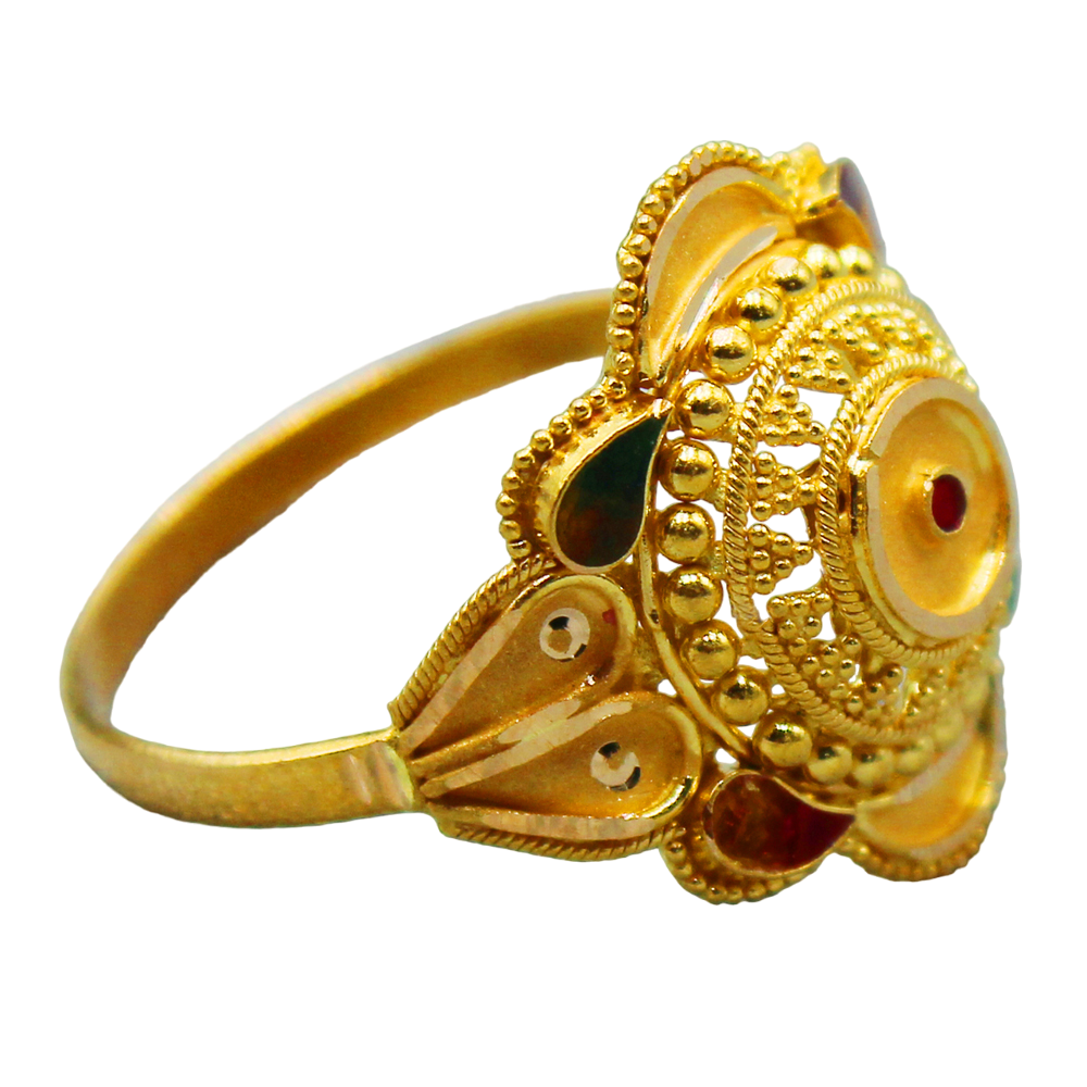 22 karat print stunning gold 6.25 ring for princess diwali gift jewelry